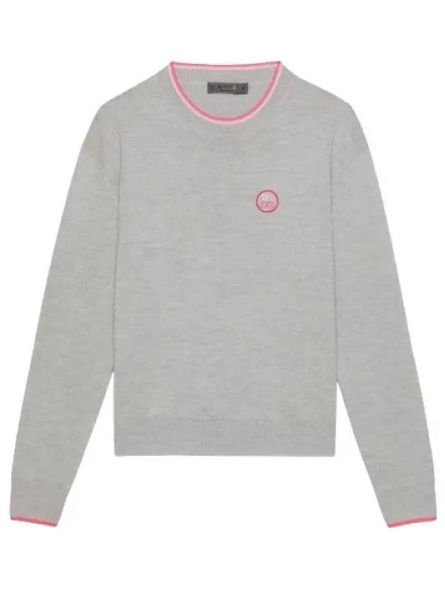 Relaxed Fit Crew Neck Sweater Grey - G/FORE - BALAAN 2