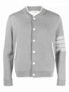 Anchor Jacquard 4-Bar Bomber Jacket Light Grey - THOM BROWNE - BALAAN 1