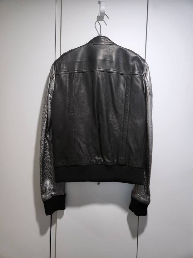 diesel black gold biker varsity leather jacket - DIESEL - BALAAN 3