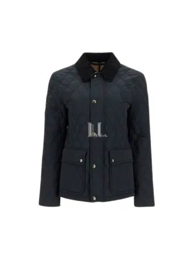 Corduroy Collar Quilted Jacket Black - BURBERRY - BALAAN 2