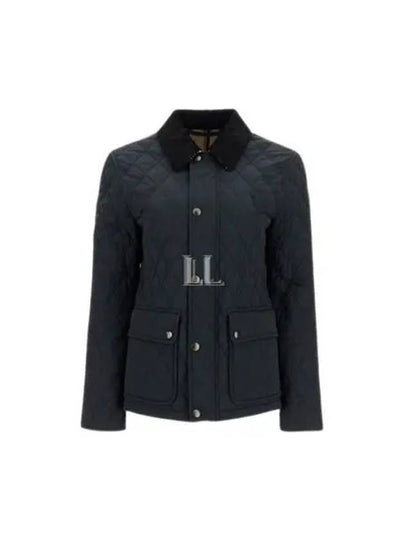 Corduroy Collar Quilted Jacket Black - BURBERRY - BALAAN 2