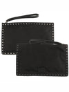 Rockstud Clutch Bag Black - VALENTINO - BALAAN 2