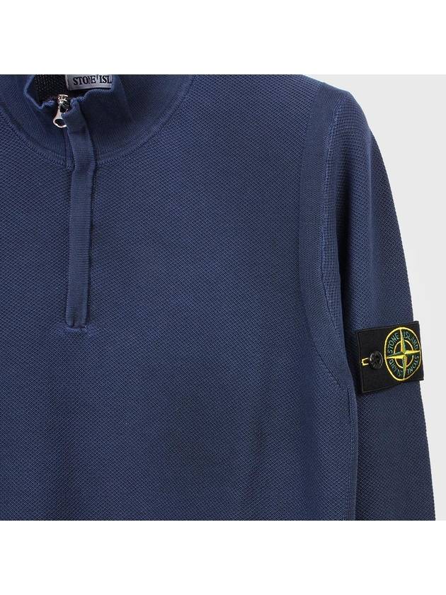 Men's Wappen Patch High Neck Knit Top Navy - STONE ISLAND - BALAAN 4