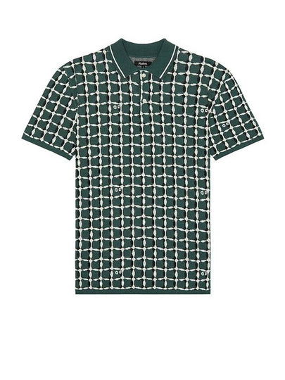 Bucket Weave Polo Shirt Green - MALBON GOLF - BALAAN 2