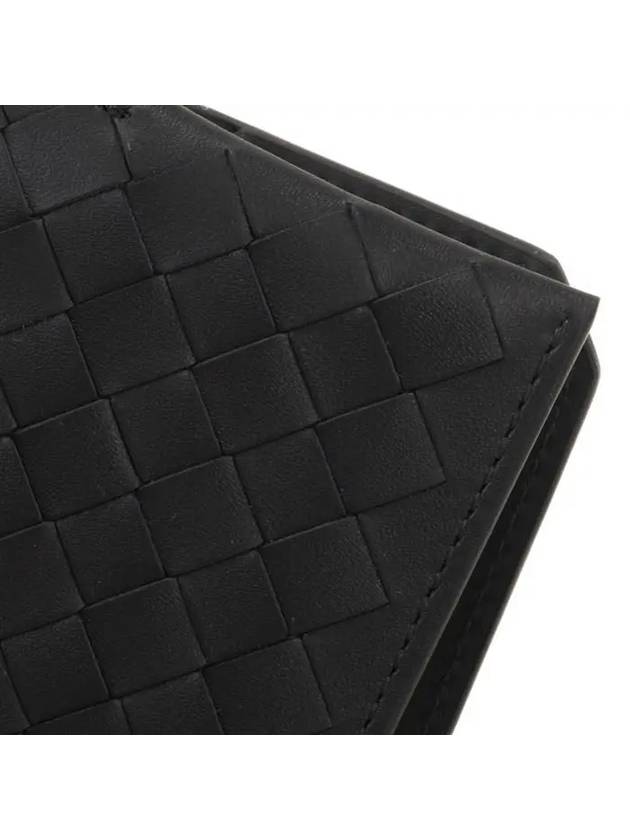 Intrecciato Piccolo Flap Half Wallet Black - BOTTEGA VENETA - BALAAN 7