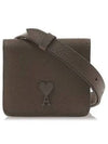 Heart Logo Strap Card Wallet Brown - AMI - BALAAN 2