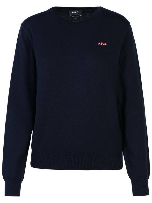 Victoria Embroidery Logo Sweatshirt Navy - A.P.C. - BALAAN 2