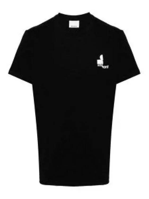 Logo Print Cotton Short Sleeve T-Shirt Black - ISABEL MARANT - BALAAN 2