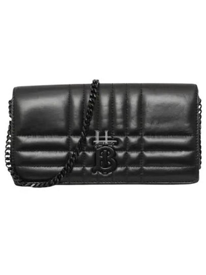 Women's Lola Detachable Strap Quilted Leather Long Wallet Black - BURBERRY - BALAAN 2