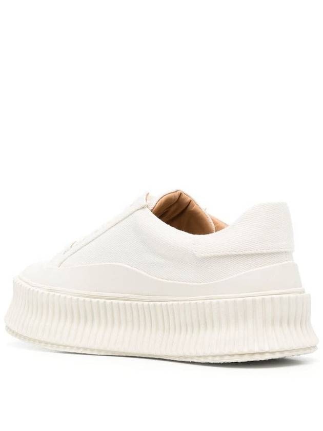 Canvas Platform Low Top Sneakers White - JIL SANDER - BALAAN 5