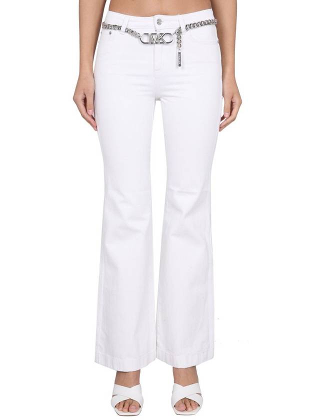 Michael Kors Pants With Logo Belt - MICHAEL KORS - BALAAN 1