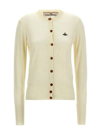 Bea Embroidered Logo Cardigan Ivory - VIVIENNE WESTWOOD - BALAAN 2