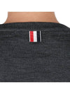 4 Bar Armband Classic Merino Wool Knit Top Dark Grey - THOM BROWNE - BALAAN 9