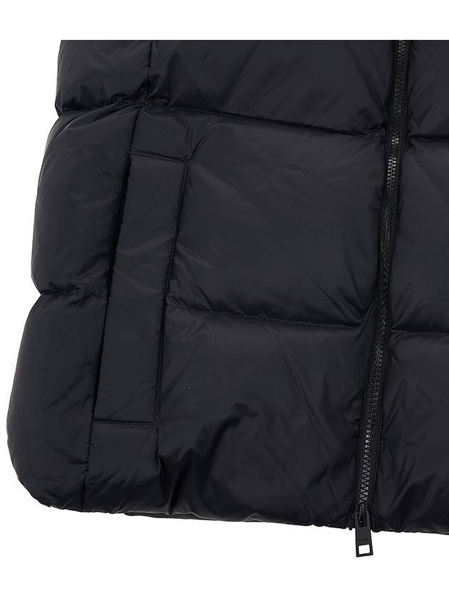 Logo High Neck Padded Vest Black - MSGM - BALAAN 6