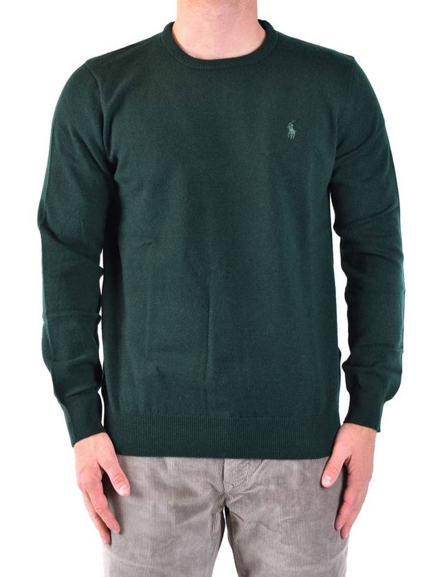 Men's Pony Embroidery Wool Knit Top Green - POLO RALPH LAUREN - BALAAN 4