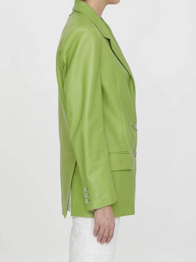 Lime Leather Jacket - SALVATORE SANTORO - BALAAN 3