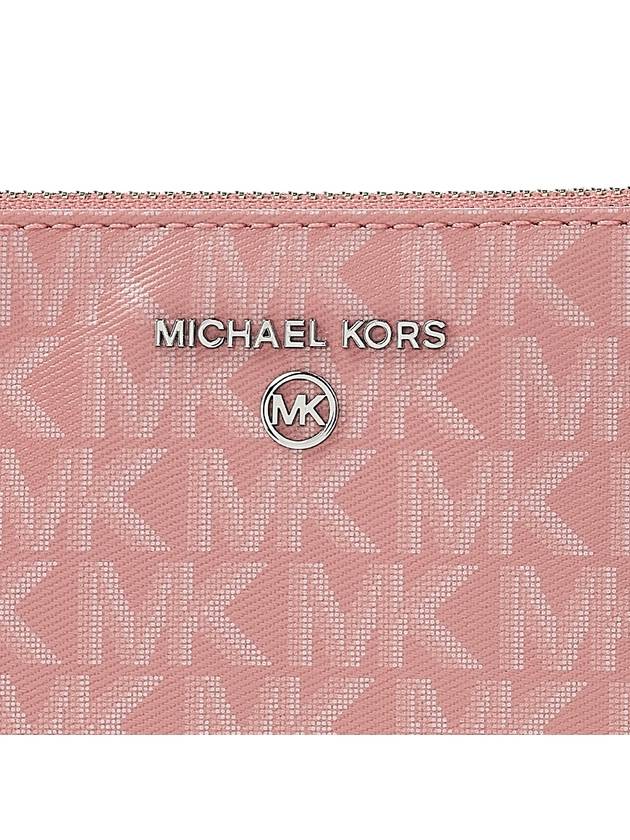 Jet Set Charm Logo Embellished Wristlet Clutch Bag Pink - MICHAEL KORS - BALAAN 7