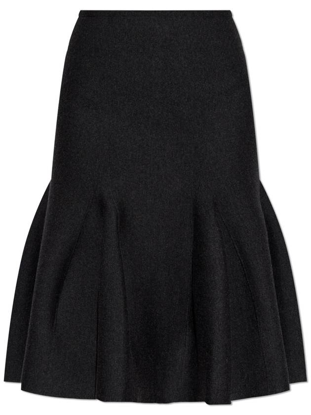 Wool A-Line Skirt Grey - ALAIA - BALAAN 1