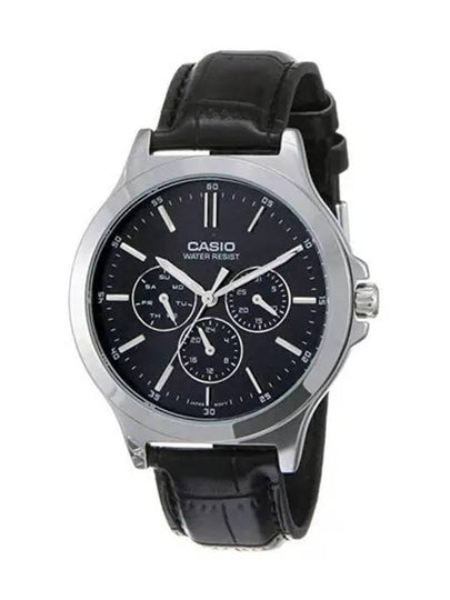 Men s Leather Wrist Watch MTP V300L 1A - CASIO - BALAAN 2