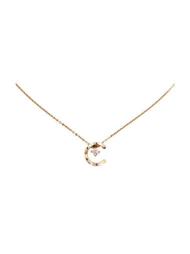 18K Coco Crush Diamond Necklace Beige Gold - CHANEL - BALAAN 1