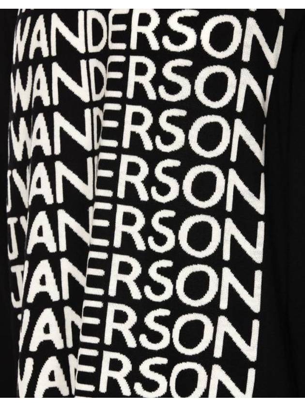 Intarsia Logo Wool Hoodie Black - JW ANDERSON - BALAAN 5