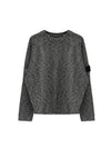 Shadow Project Waffen Patch Badge Knit Top Black - STONE ISLAND - BALAAN 1