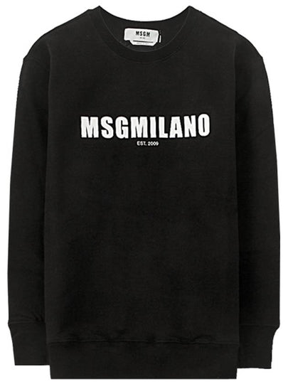 Milano Logo Cotton Sweatshirt Black - MSGM - BALAAN 2