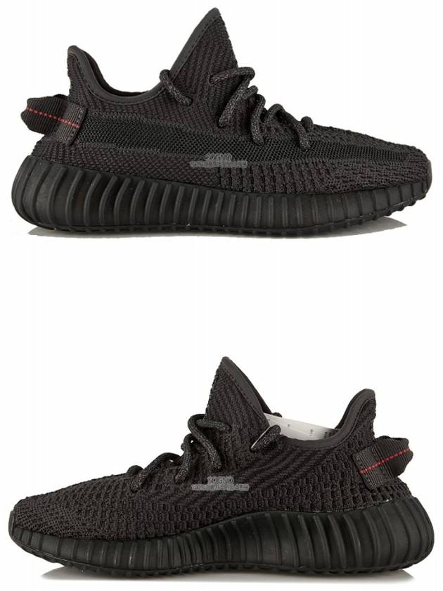 Yeezy Boost 350 V2 Low Top Sneakers Triple Black - ADIDAS - BALAAN 6