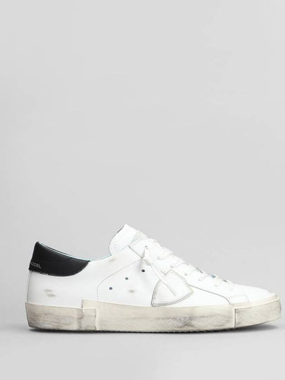 PRSX Black Tab Basic Leather Low Top Sneakers White - PHILIPPE MODEL - BALAAN 2