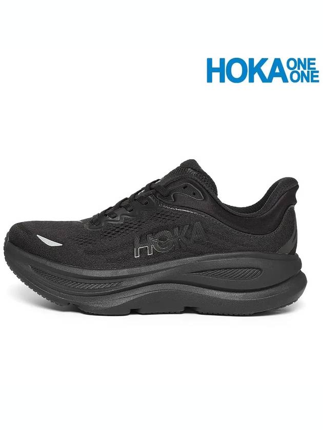 Bondi 9 Low Top Sneakers Black - HOKA ONE ONE - BALAAN 2