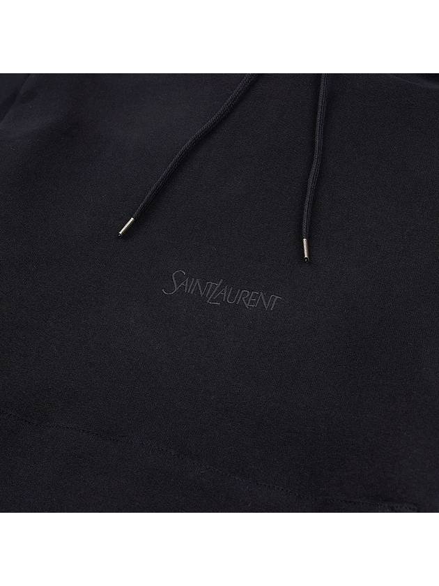 Logo Hoodie Black - SAINT LAURENT - BALAAN 5