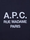 Rufus Embroidery Logo Sweatshirt Navy - A.P.C. - BALAAN 6