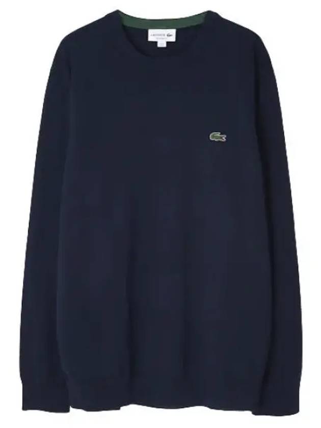 Organic cotton crewneck sweater knit - LACOSTE - BALAAN 1