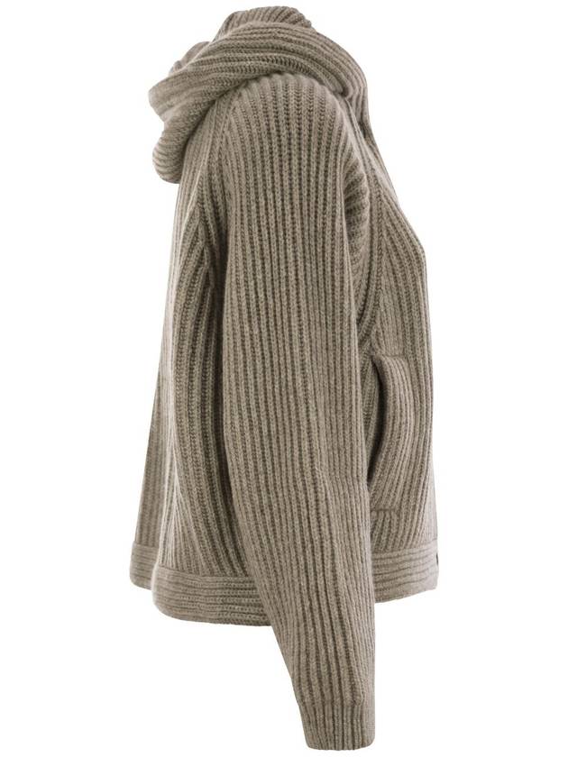 Hooded cashmere cardigan - BRUNELLO CUCINELLI - BALAAN 3