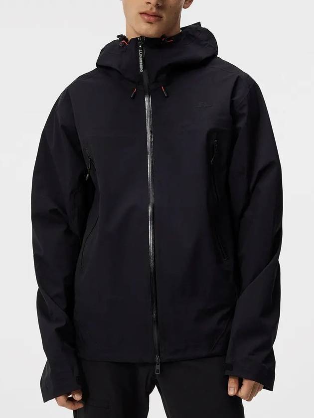 Men's Bryden Waterproof Hooded Zip-Up Jacket Black - J.LINDEBERG - BALAAN 3