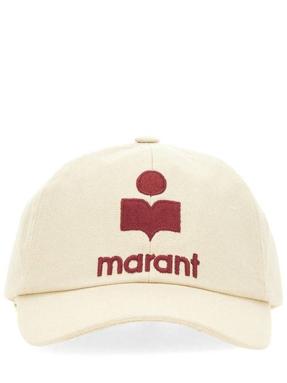 Tyron Logo Cotton Ball Cap Ecru Red - ISABEL MARANT - BALAAN 2