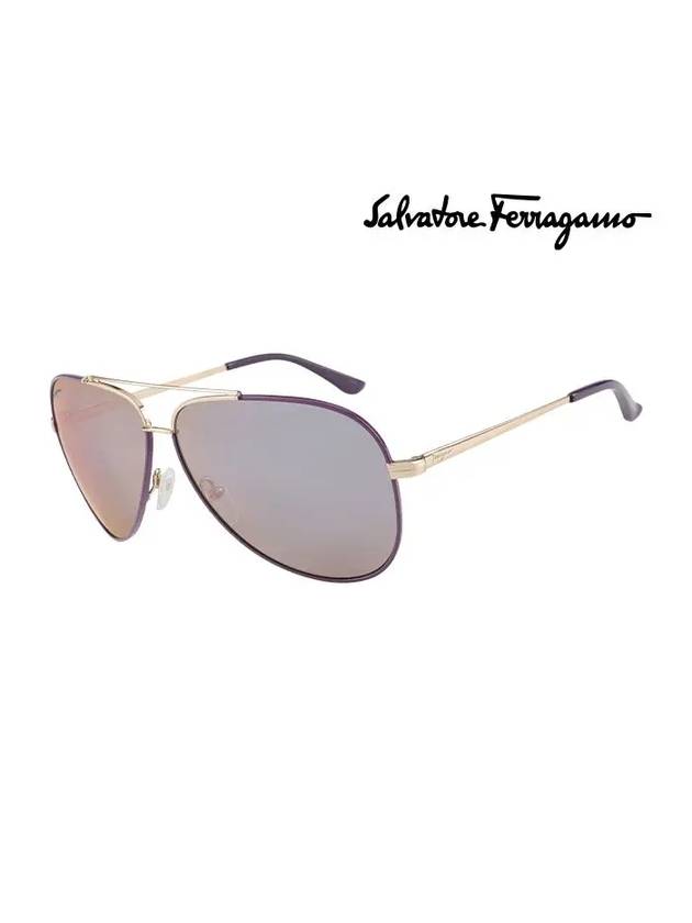 Eyewear Aviator Metal Sunglasses Purple - SALVATORE FERRAGAMO - BALAAN 3