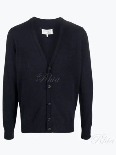 Cashmere Back Stitch Cardigan Navy - MAISON MARGIELA - BALAAN 2