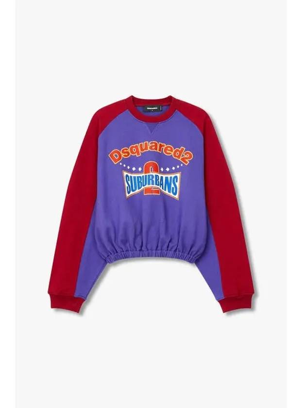 Women s Athletic Raglan Logo Sweatshirt Violet - DSQUARED2 - BALAAN 1