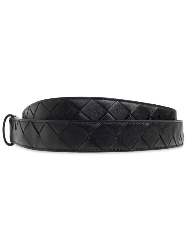 Bottega Veneta Leather Belt, Women's, Black - BOTTEGA VENETA - BALAAN 3