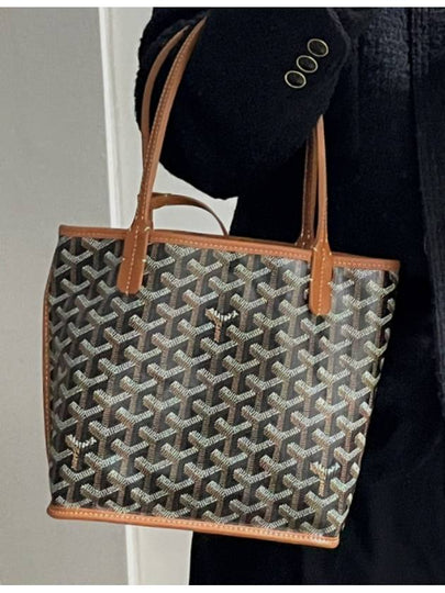 Anjou Reversible Mini Tote Bag Black Tan - GOYARD - BALAAN 2