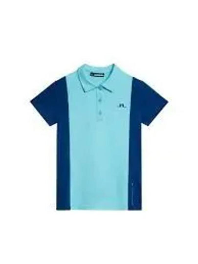 Tilly Polo Short Sleeve T-Shirt Blue Curacao - J.LINDEBERG - BALAAN 2