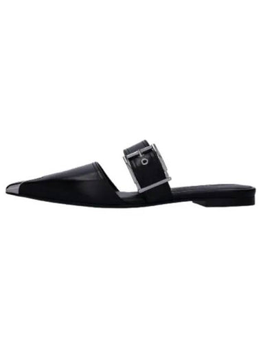 Metal Toe Cap Punk Mule Black - ALEXANDER MCQUEEN - BALAAN 1