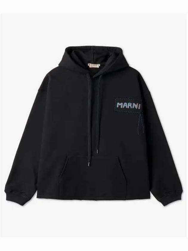 Logo Print Hooded Top Black - MARNI - BALAAN 2