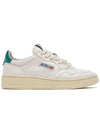 Medalist Green Tab Leather Low Top Sneakers White - AUTRY - BALAAN 3