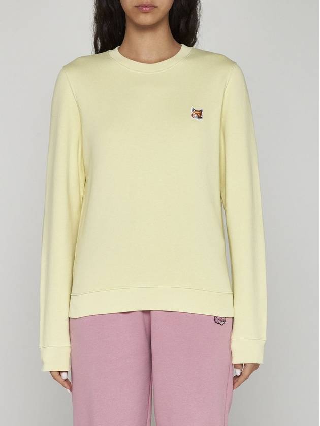 Fox Head Patch Regular Sweatshirt Yellow - MAISON KITSUNE - BALAAN 3