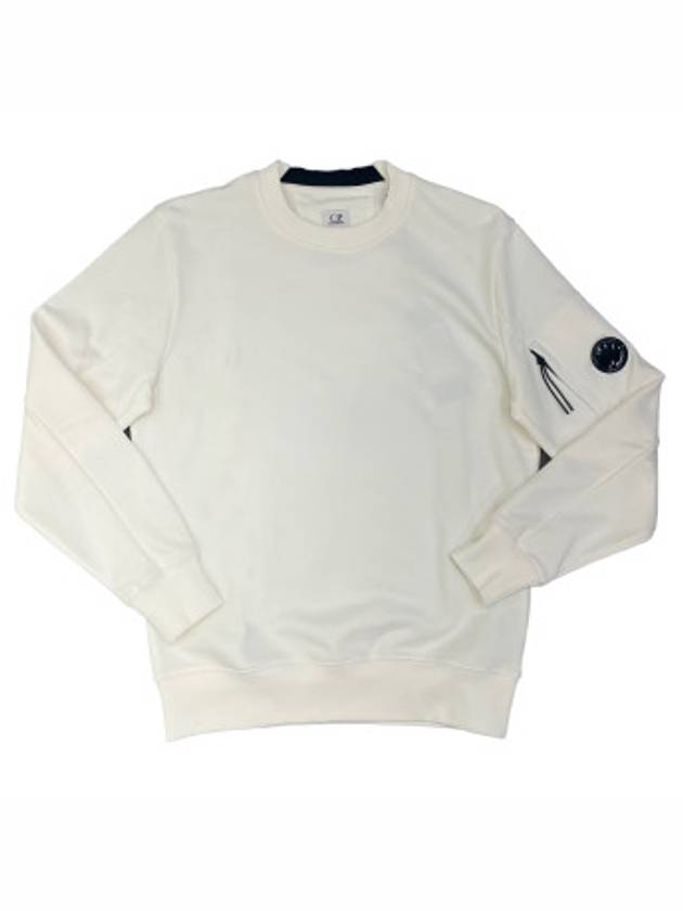 Lens White Sweatshirt 08CMSS014A 005160W 103 - CP COMPANY - BALAAN 1