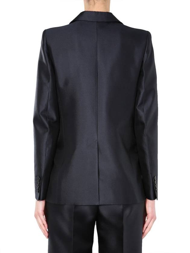 double silk blazer jacket navy - GIVENCHY - BALAAN 4