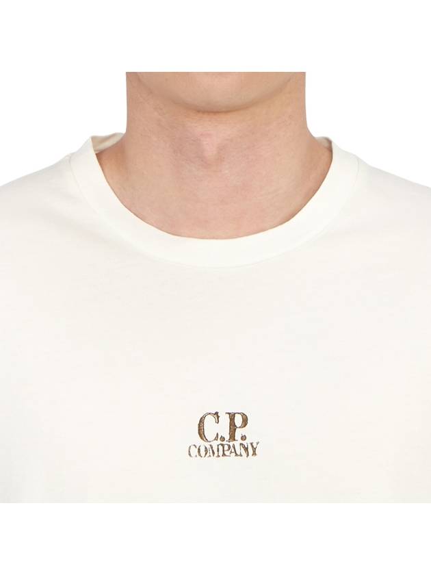 Three Cards Short Sleeve T-Shirt White - CP COMPANY - BALAAN 6