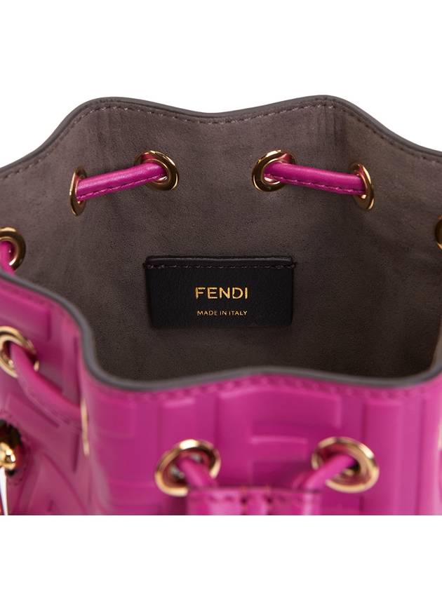 Mon Tresor Small Leather Bucket Bag Pink - FENDI - BALAAN 11